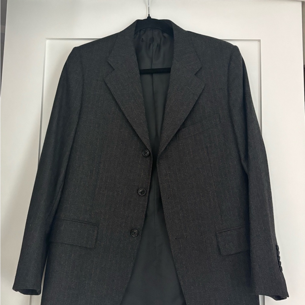 Vintage Oversized Gray Pinstripe Blazer